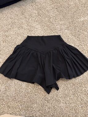 aerie Black Athletic Skort-Style Shorts